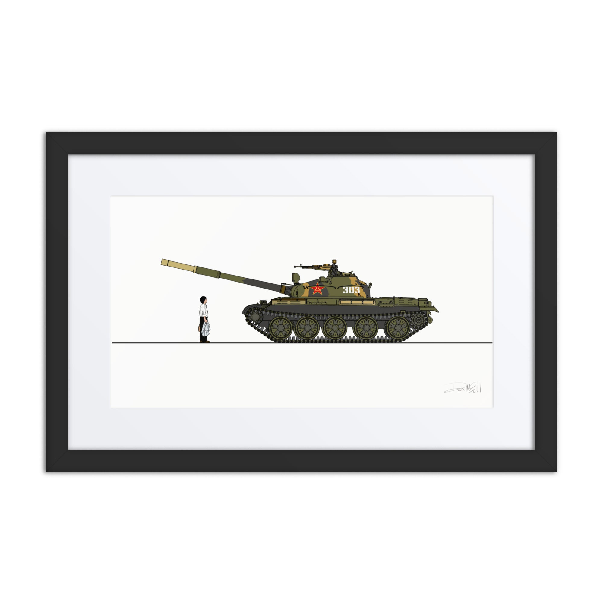 Tiananmen Square Tank Man 33rd Anniversary Framed poster