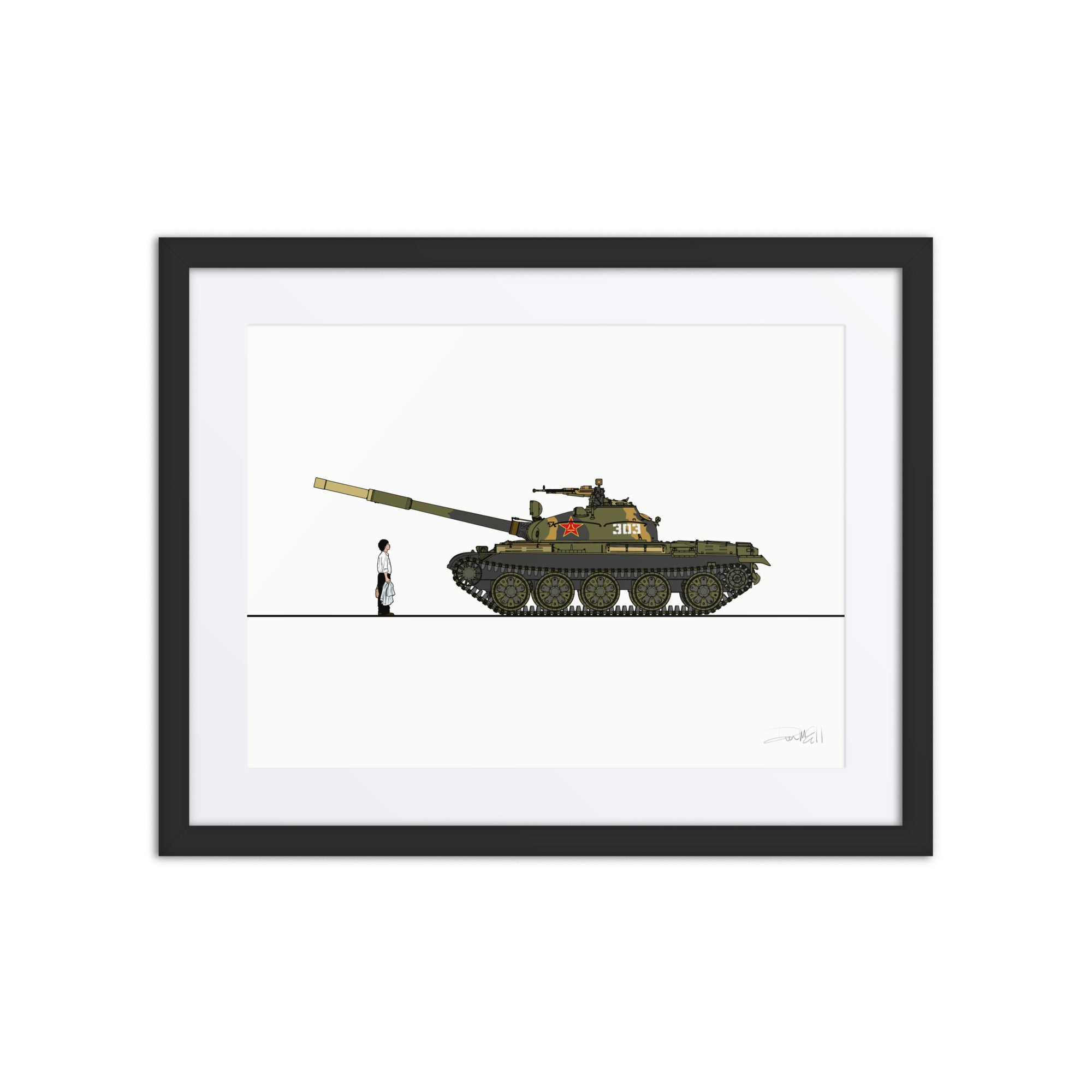 Tiananmen Square Tank Man 33rd Anniversary Framed poster