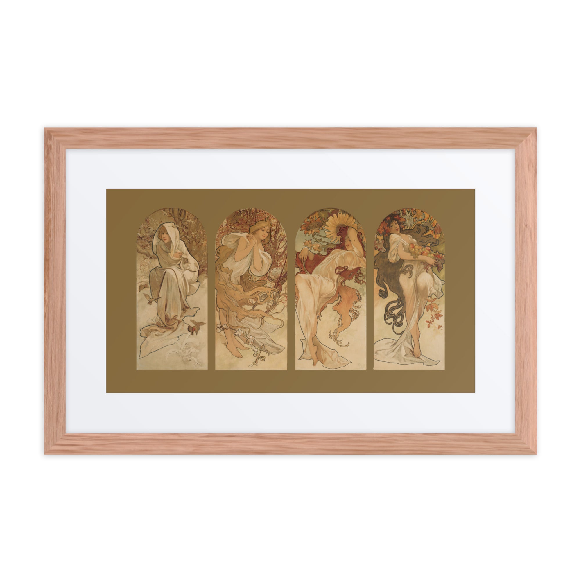 Alphonse Mucha's The Seasons Framed Art Print