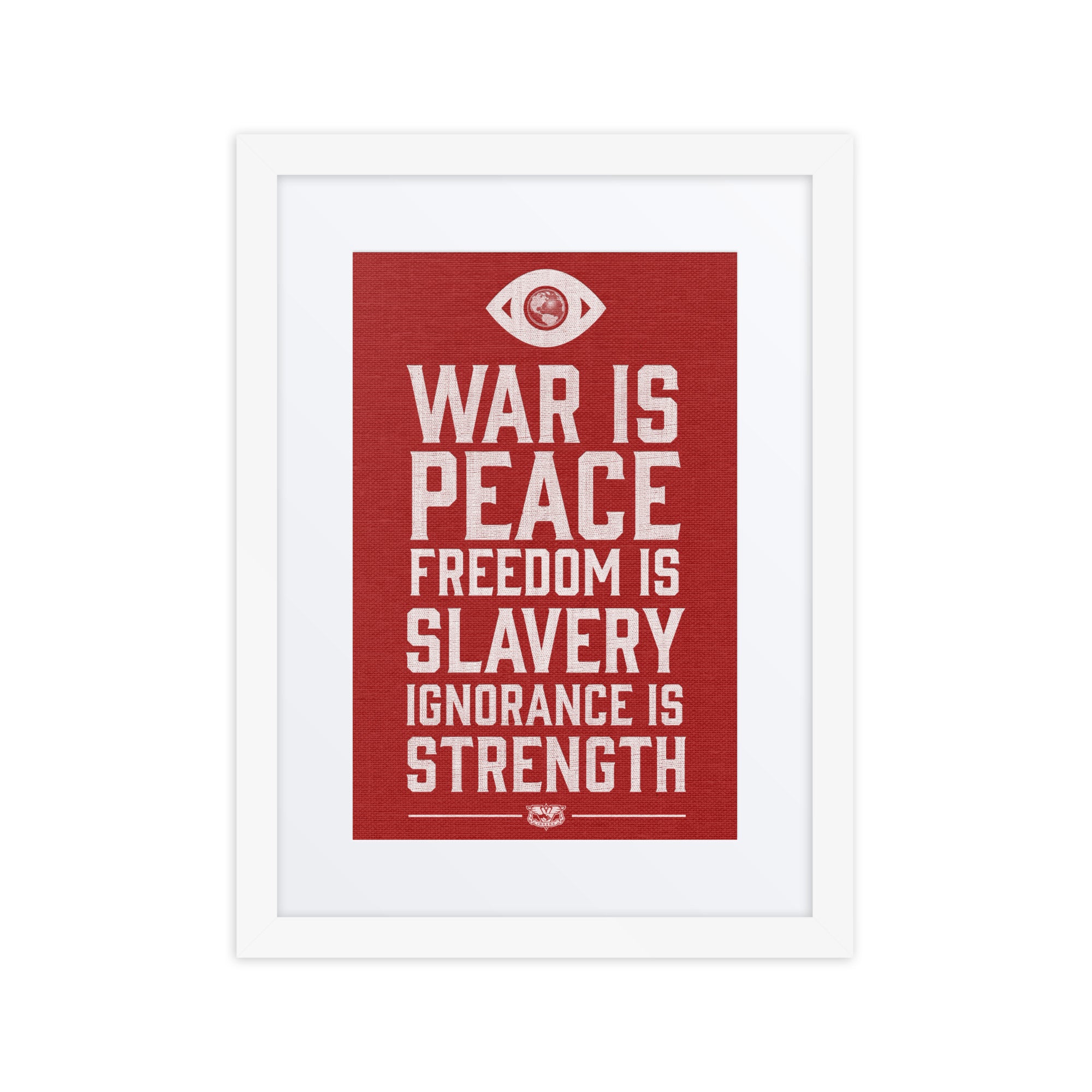 War Is Peace 1984 Matted Framed Art Print