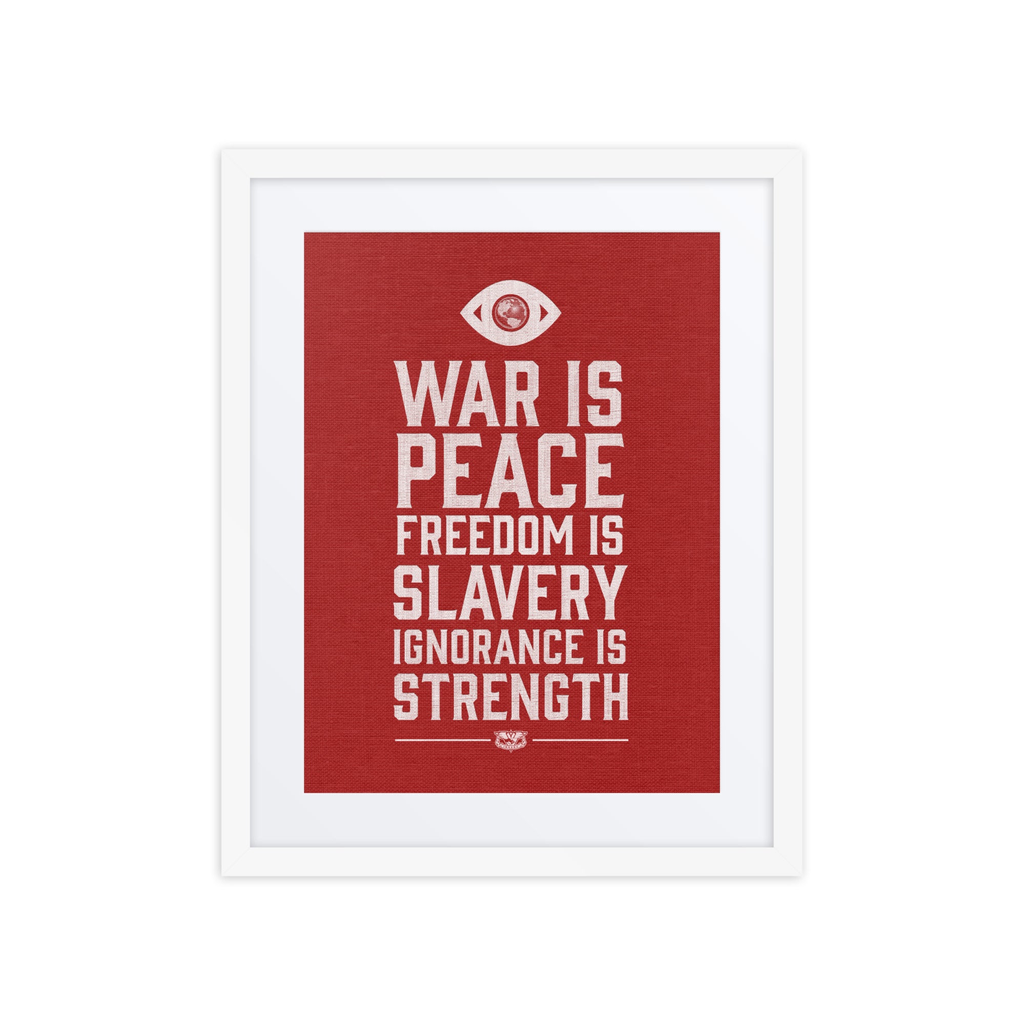 War Is Peace 1984 Matted Framed Art Print