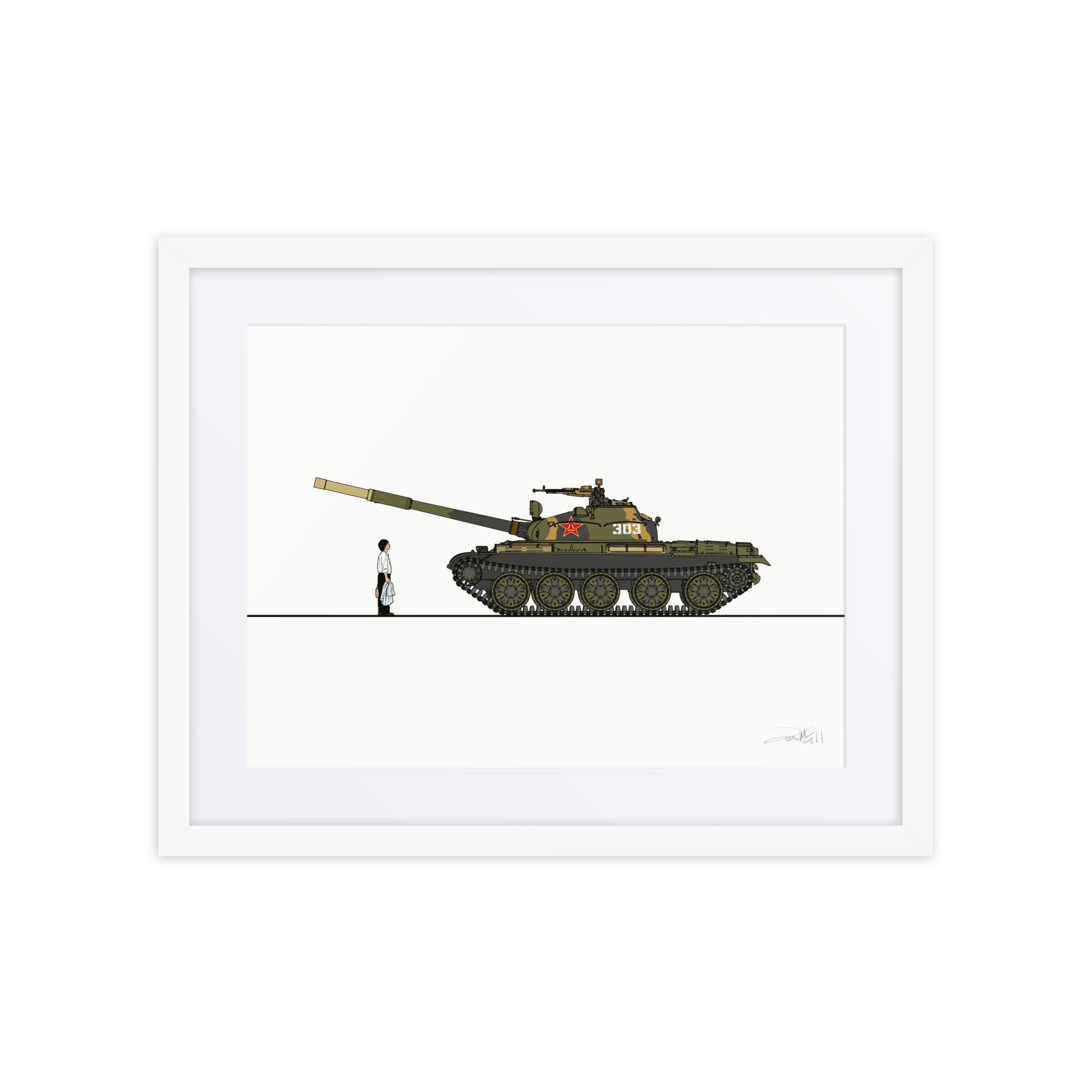 Tiananmen Square Tank Man 33rd Anniversary Framed poster