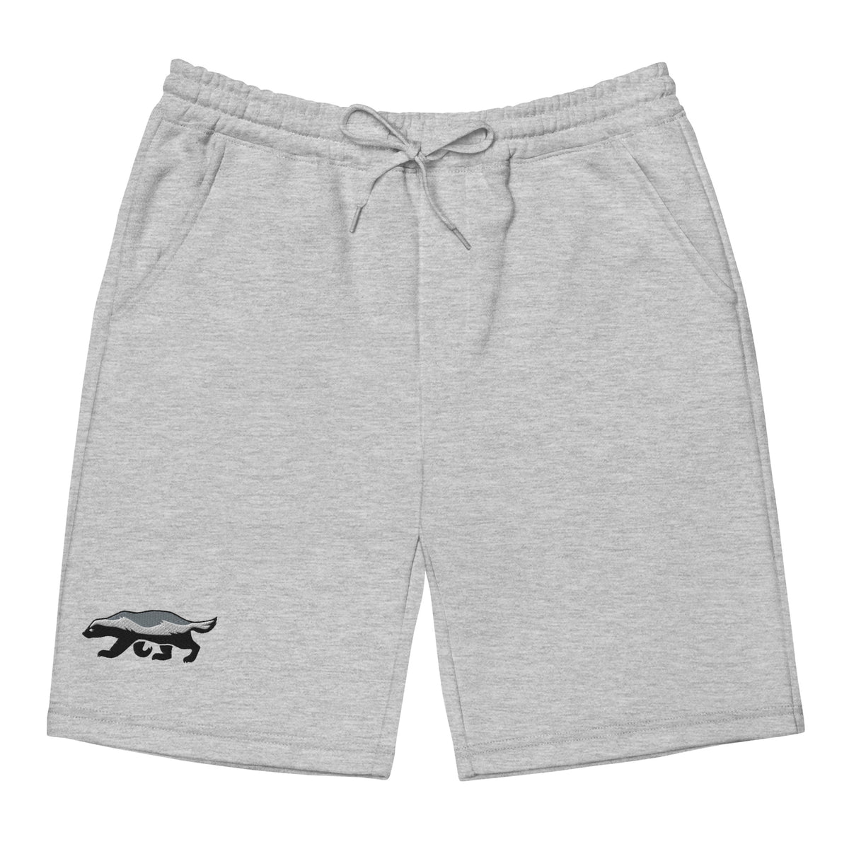 Honey Badger Embroidered Men&#39;s Fleece Shorts