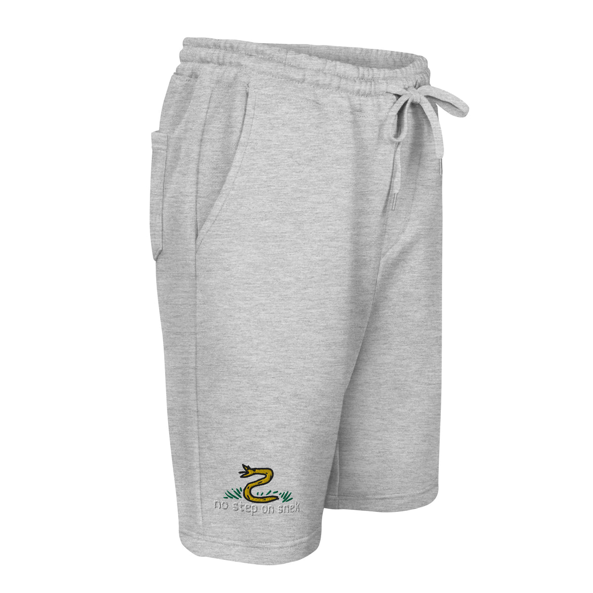 No Step On Snek Embroidered Men&#39;s Fleece Shorts