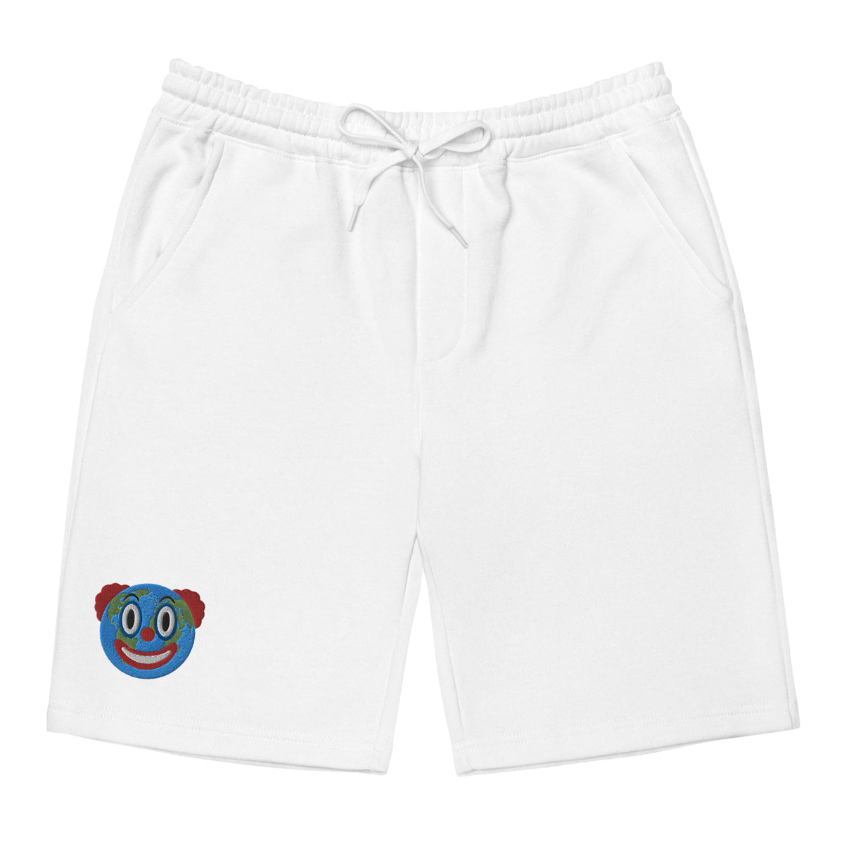 Clown World Men&#39;s Embroidered Fleece Shorts