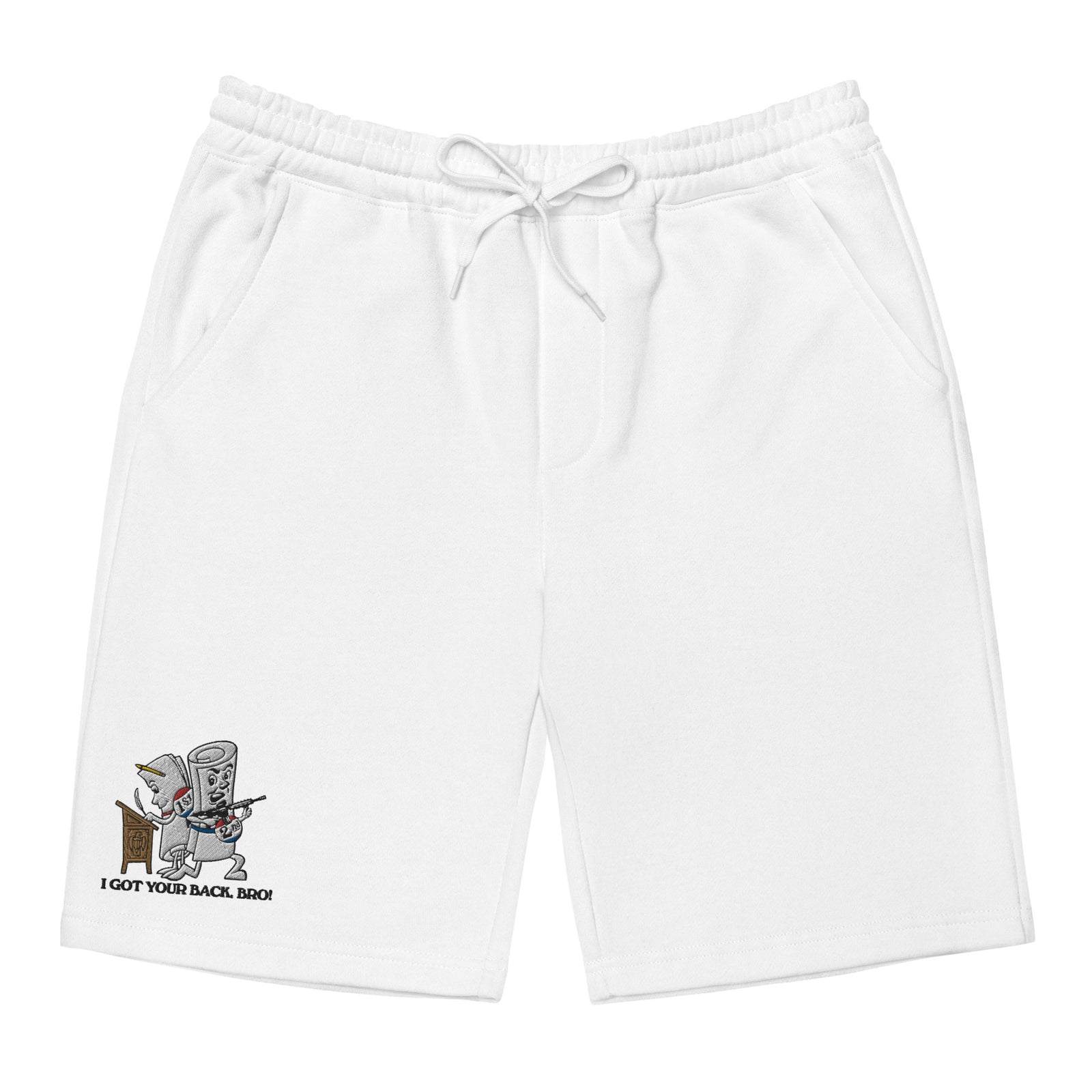 I Got Your Back Bro 2nd Amendment Men's Embroidered Fleece Shorts