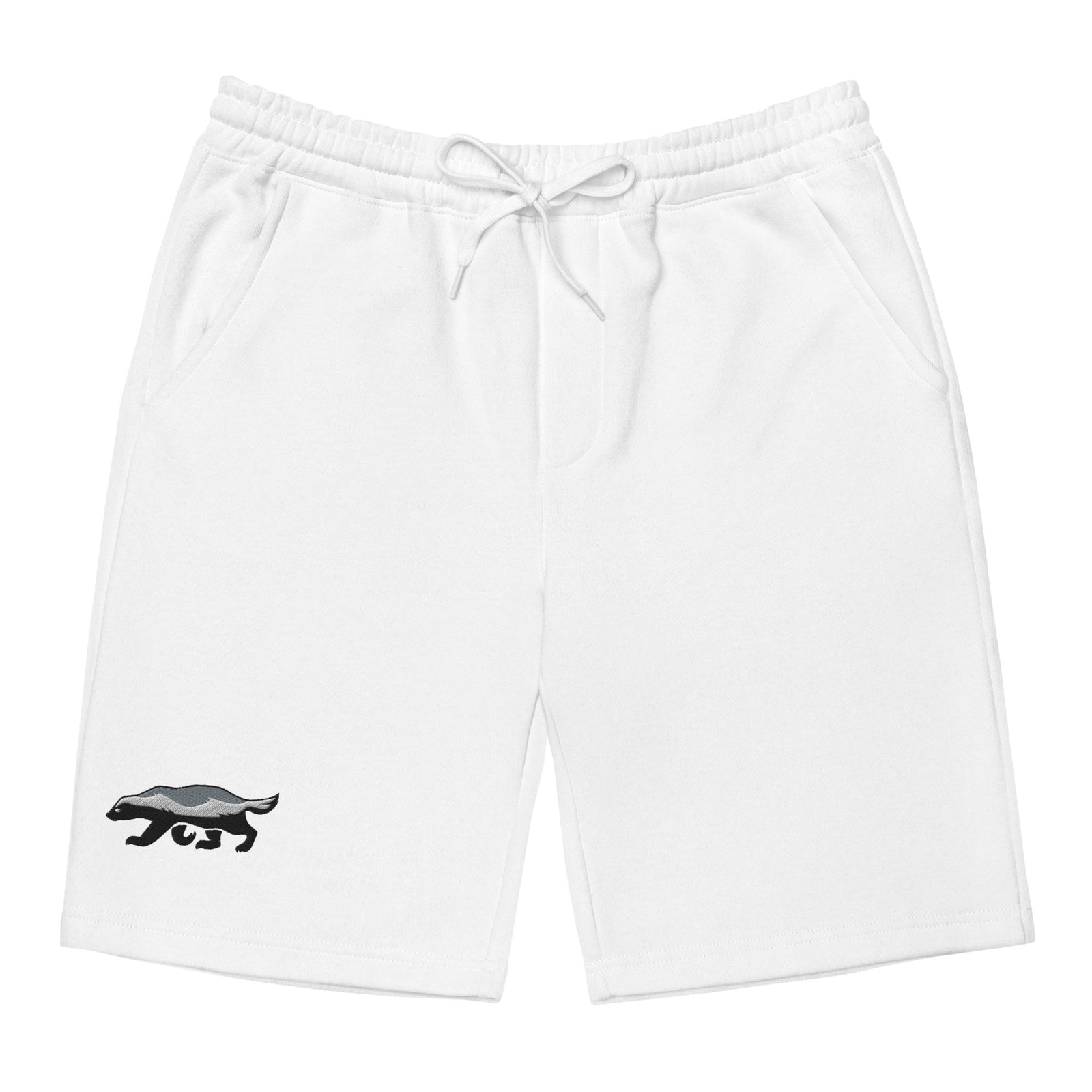 Honey Badger Embroidered Men's Fleece Shorts