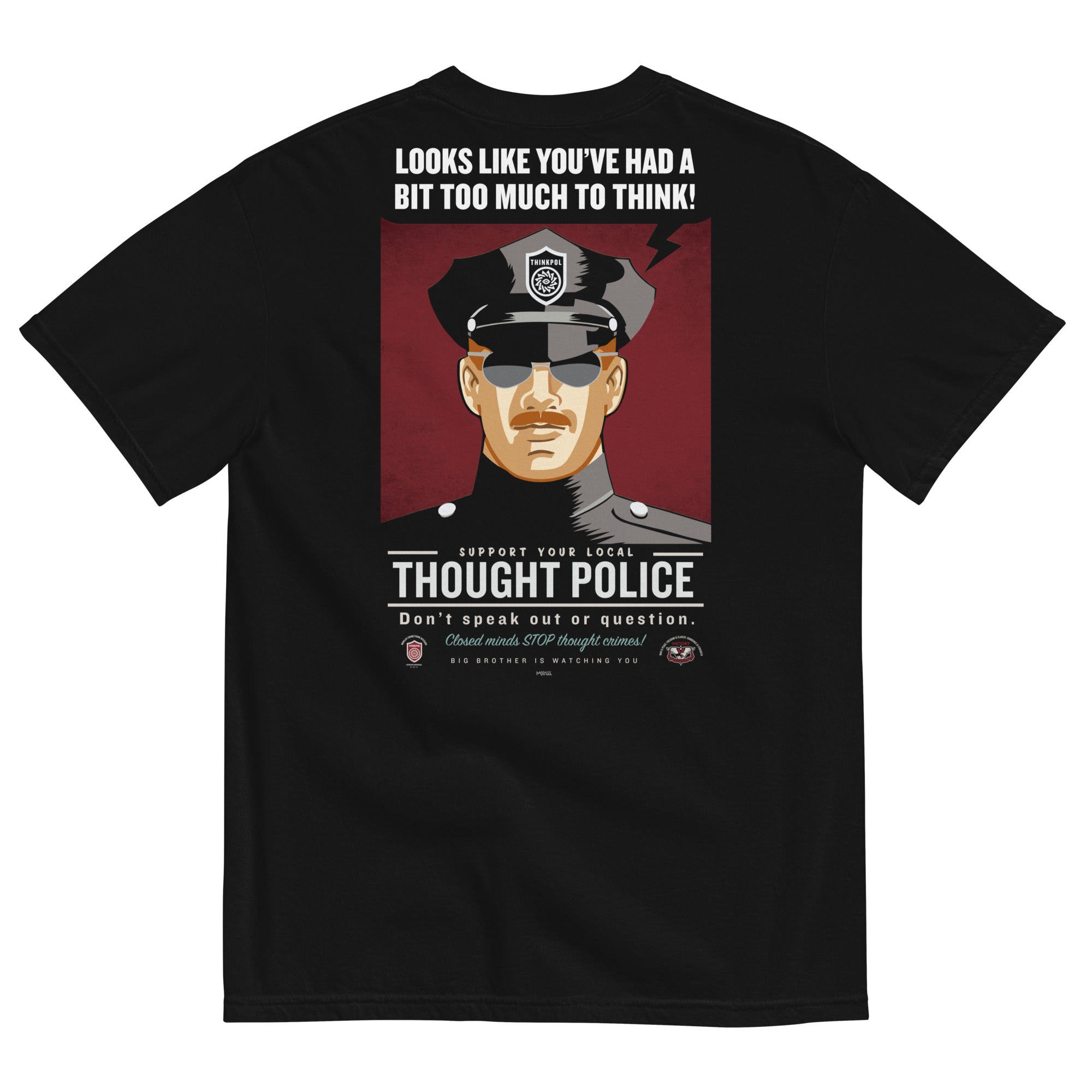Too Much To Think Men’s Garment-dyed Heavyweight T-shirt