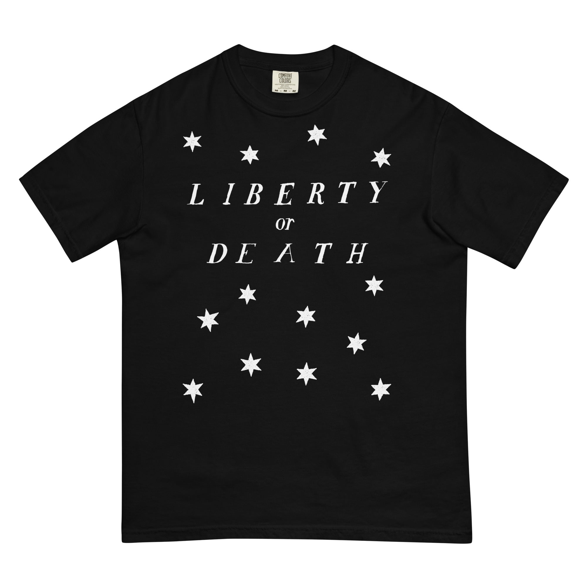 Liberty or Death Colonial Stars Men’s garment-dyed Heavyweight T-shirt