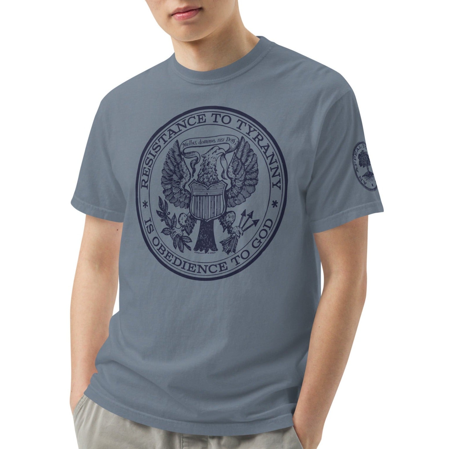 Resistance to Liberty Is Obedience To God Men’s Heavy Graphic Tee