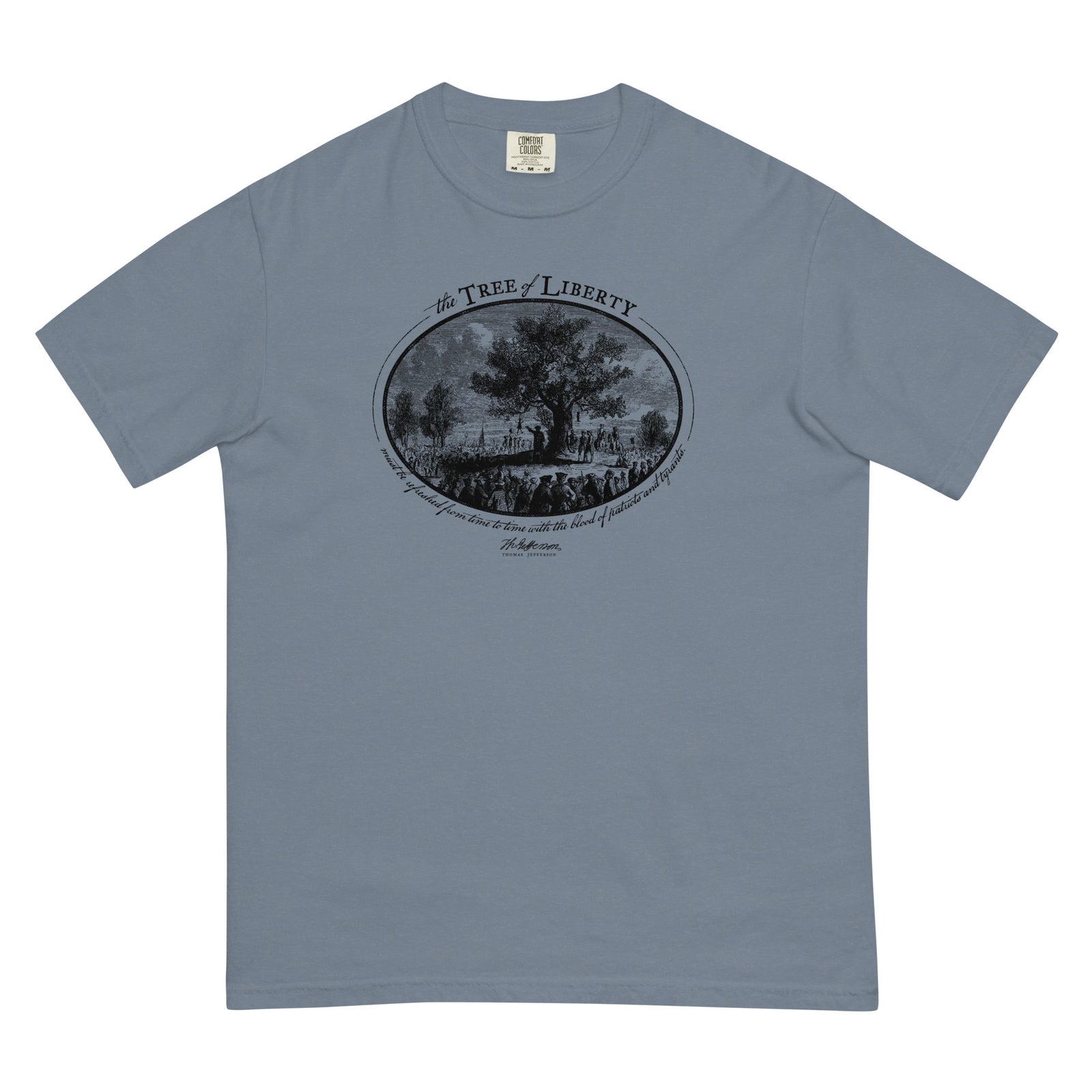 Thomas Jefferson Tree of Liberty Quote Short Sleeve T-Shirt