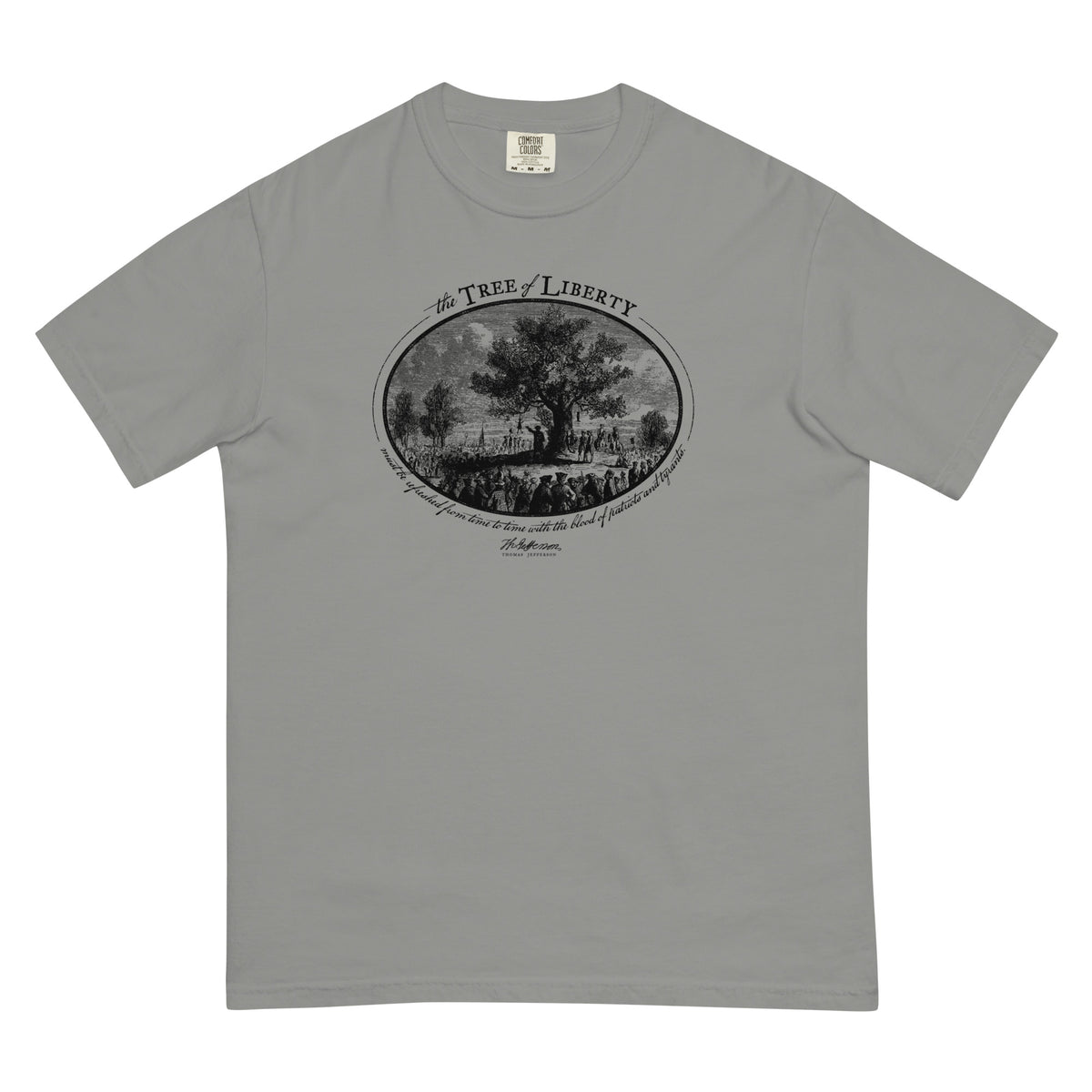 Thomas Jefferson Tree of Liberty Quote Short Sleeve T-Shirt