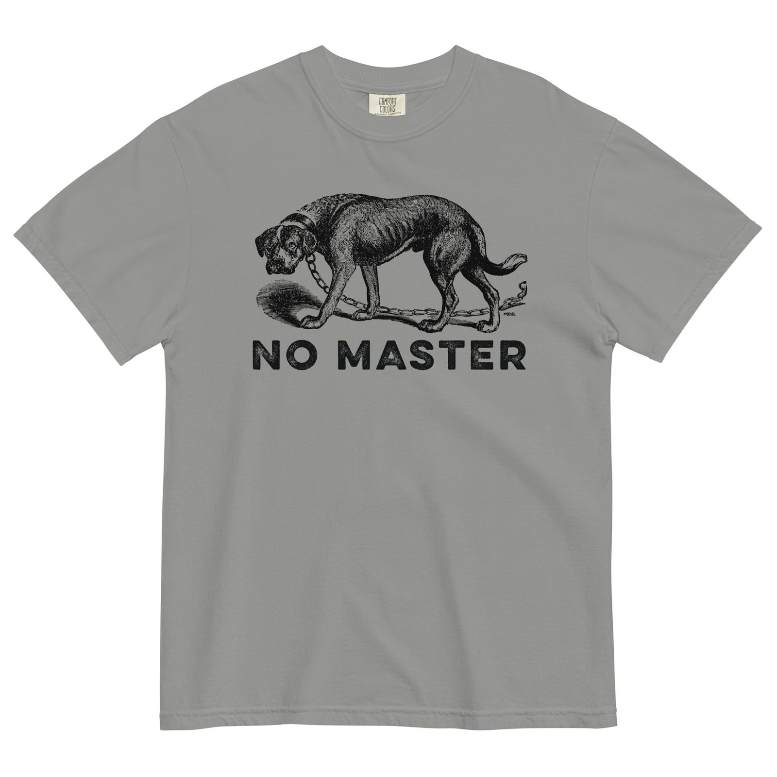 No Master Men’s Garment-dyed Heavyweight Graphic T-shirt