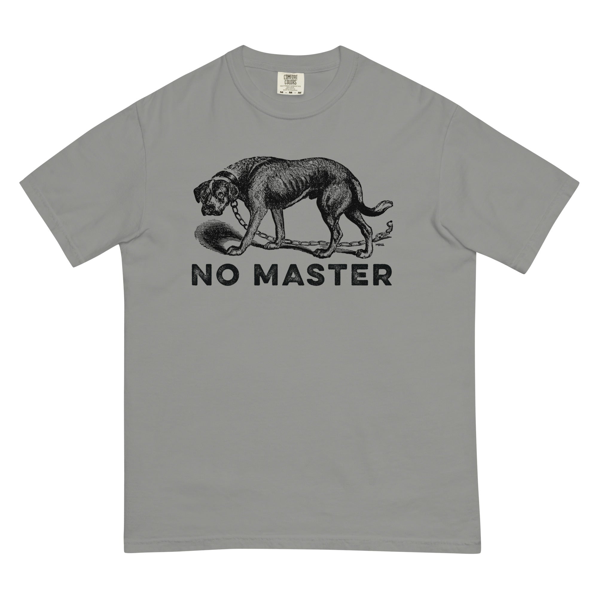 No Master Men’s Garment-dyed Heavyweight Graphic T-shirt