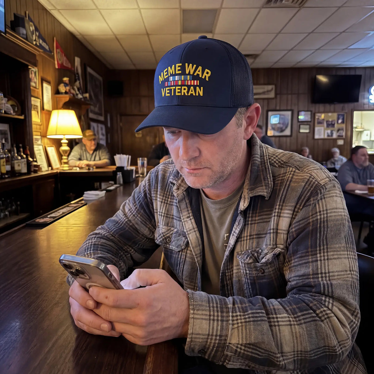 Meme War Veteran Trucker Cap