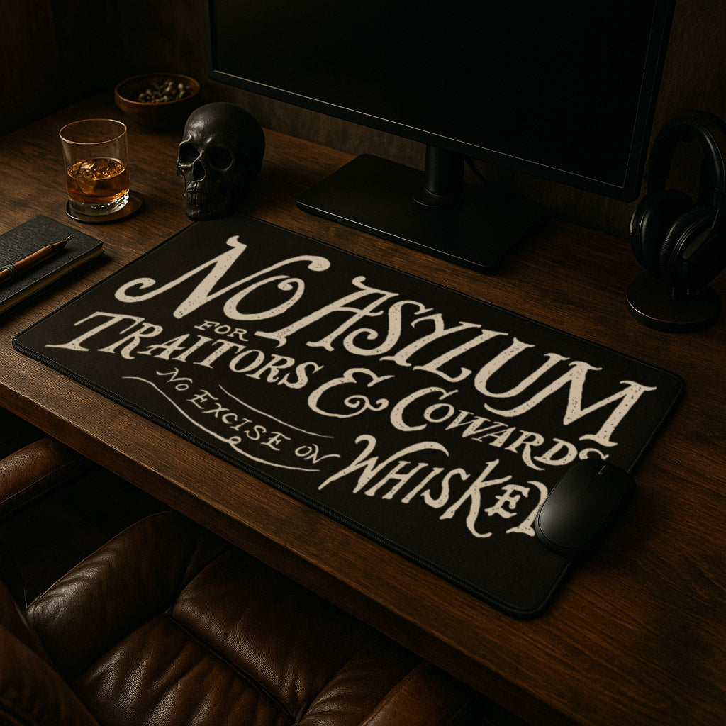 Whiskey Rebellion Black Desk Mat