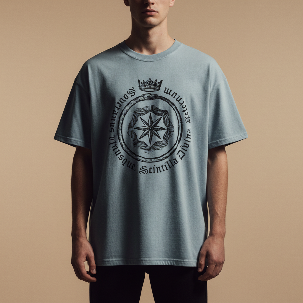 Each Sovereign Ouroboros Garment-dyed Heavyweight Graphic T-Shirt
