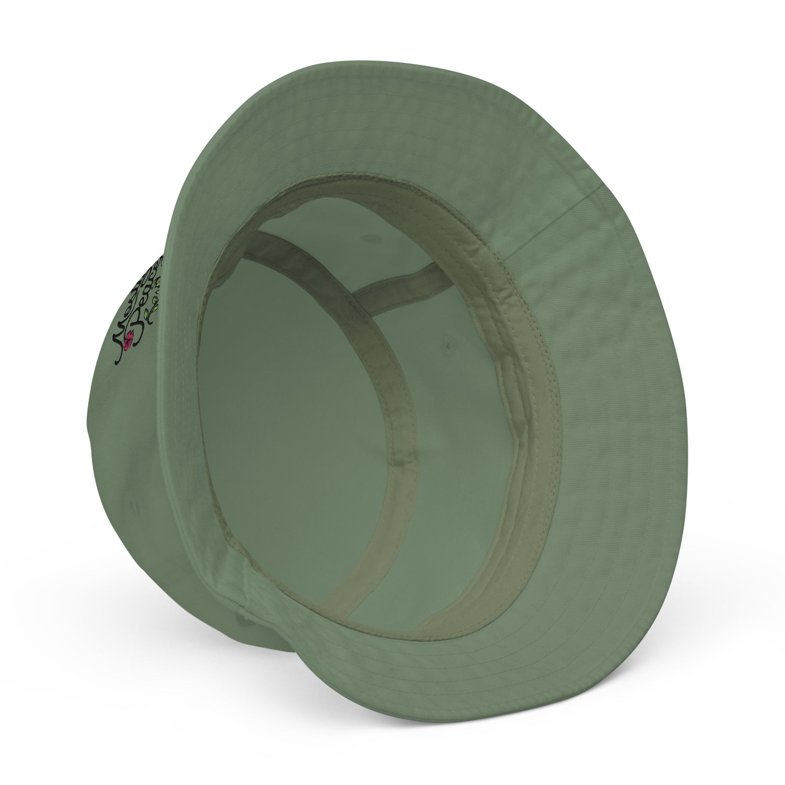 Mostly Peaceful Embroidered Organic Bucket Hat