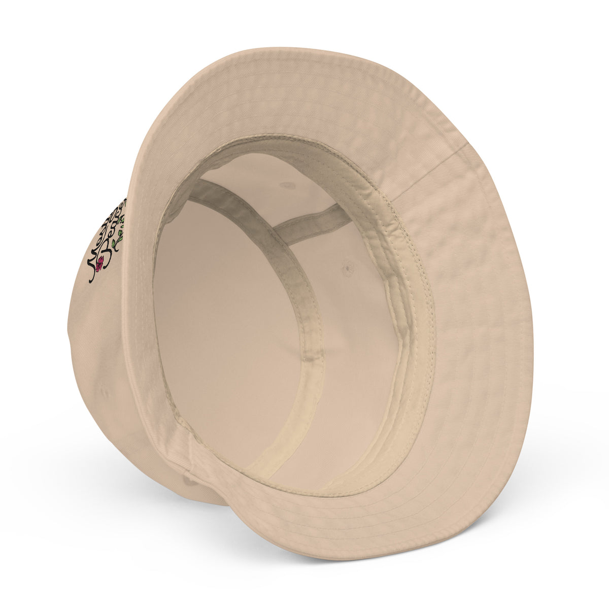 Mostly Peaceful Embroidered Organic Bucket Hat