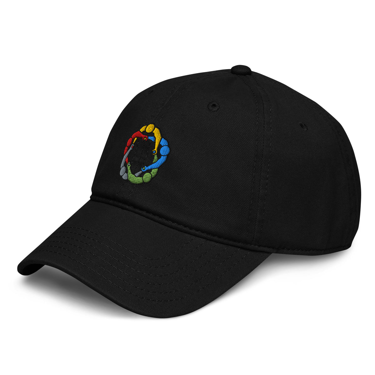 Black Mutual Affirmation Society embroidered meme cap shown from the left front