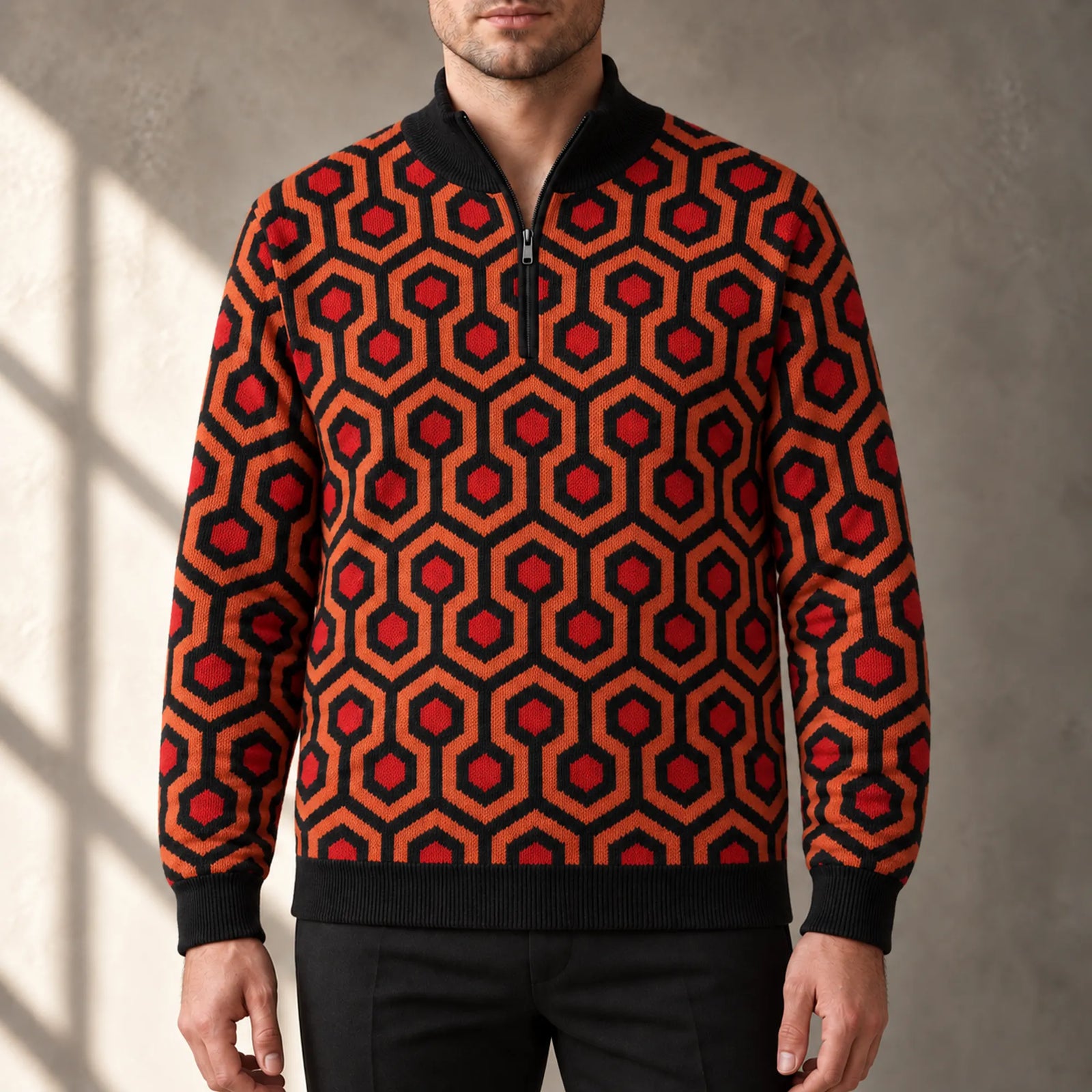 Overlook Knit Quarter Zip - The Shining Carpet Sweater