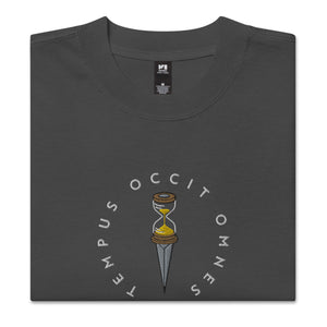 Tempus Occit Omnes Oversized Embroidered T-Shirt