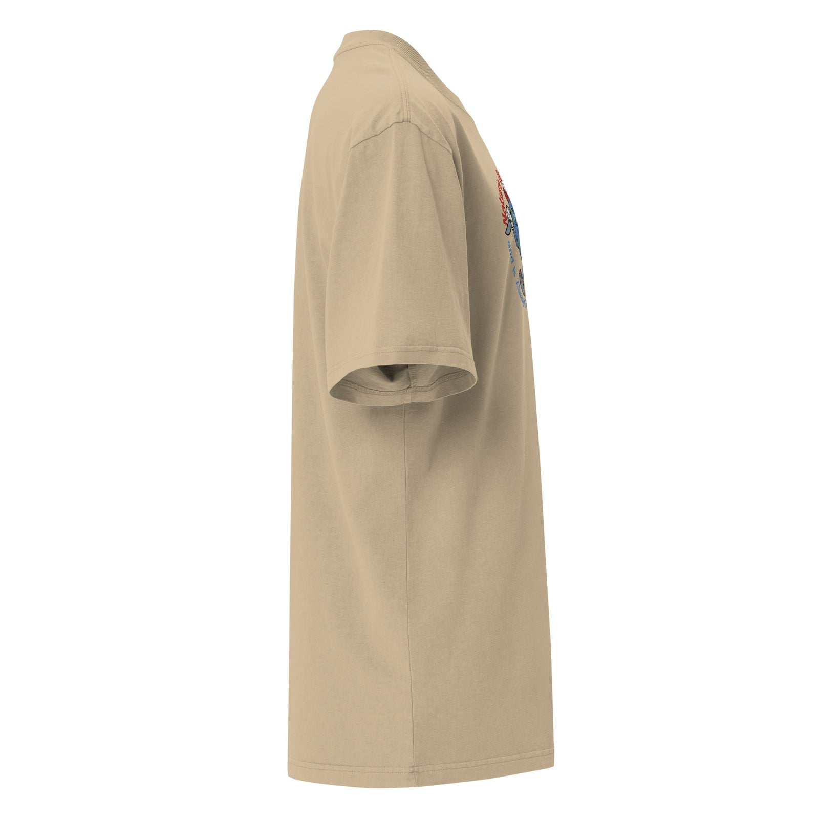 Nature Doesn't Care Embroidered Oversized Faded T-Shirt