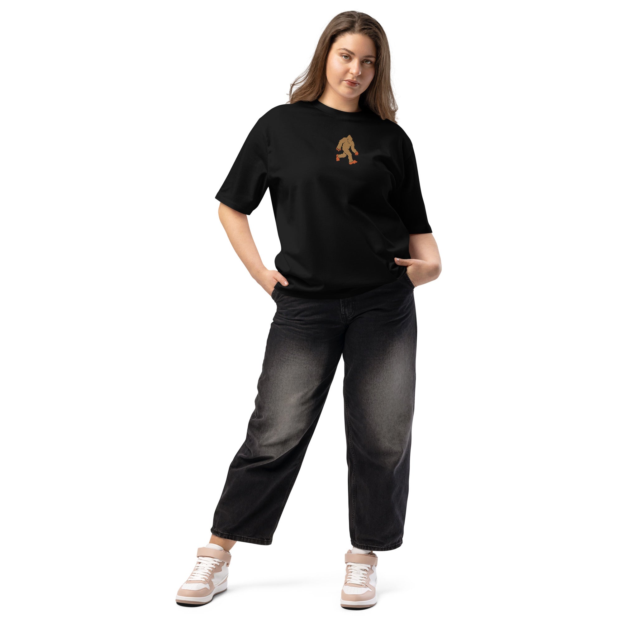 Bigfoot Embroidered Oversized Heavyweight T-shirt