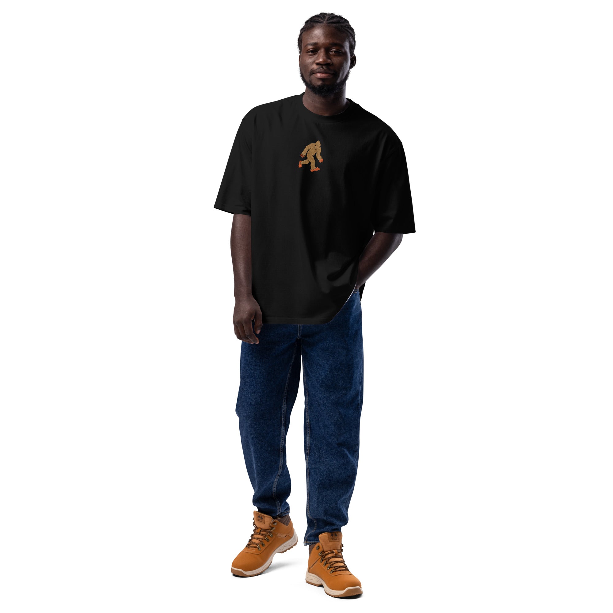 Bigfoot Embroidered Oversized Heavyweight T-shirt