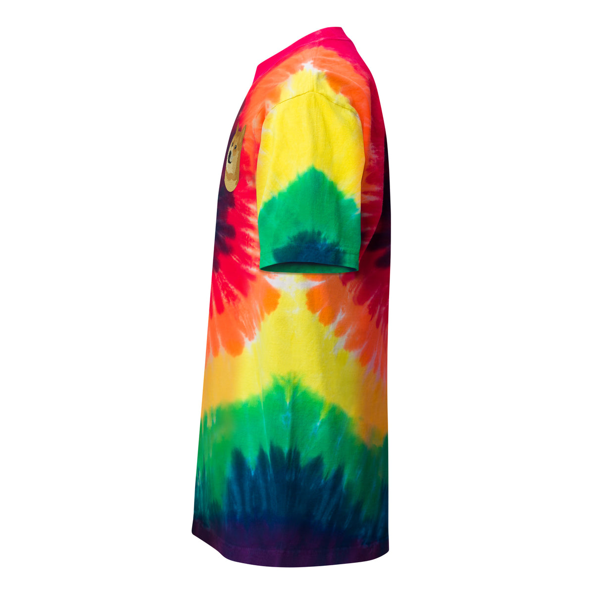 Doge Embroidered Oversized Tie-dye T-Shirt