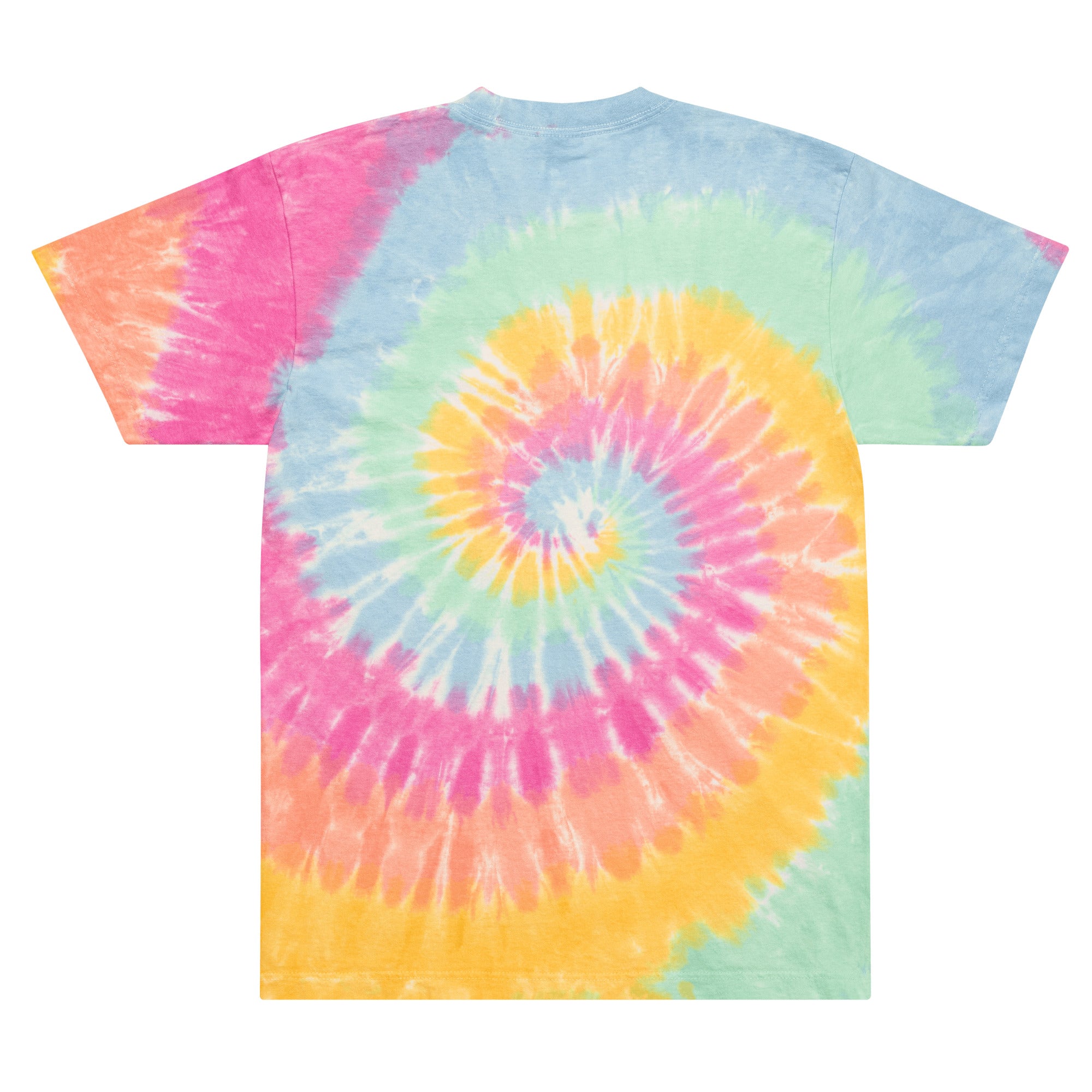 My AR-15 Identifies as a Bolt Action Rifle Oversized Tie-dye Embroidered T-shirt