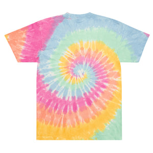 Clown World Embroidered Oversized Tie Dyed T-Shirt