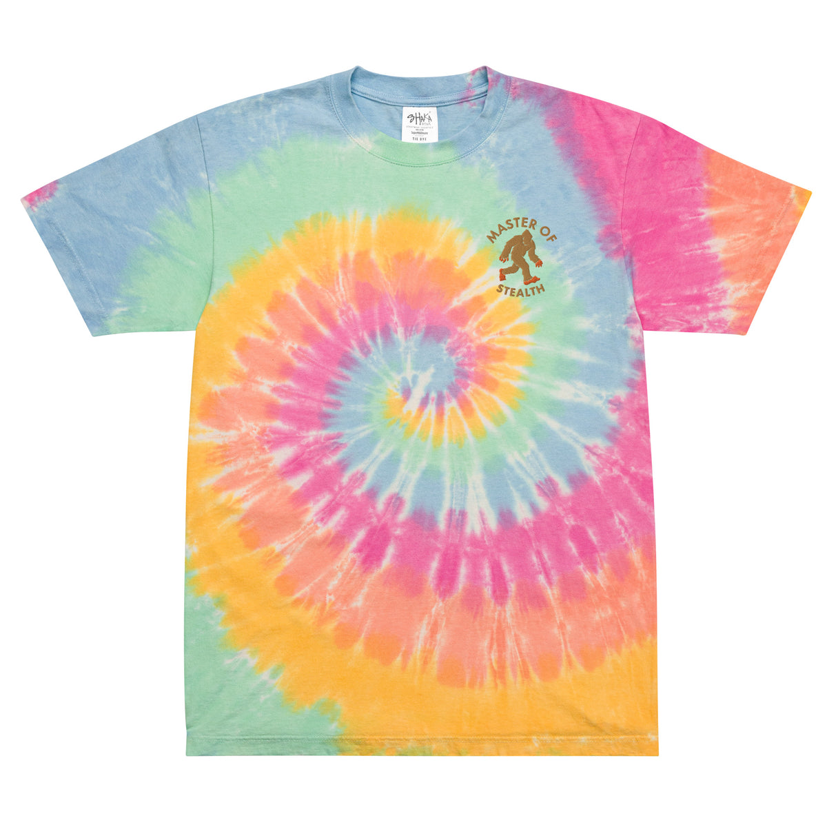 Master of Stealth Bigfoot Oversized Tie-dye T-Shirt