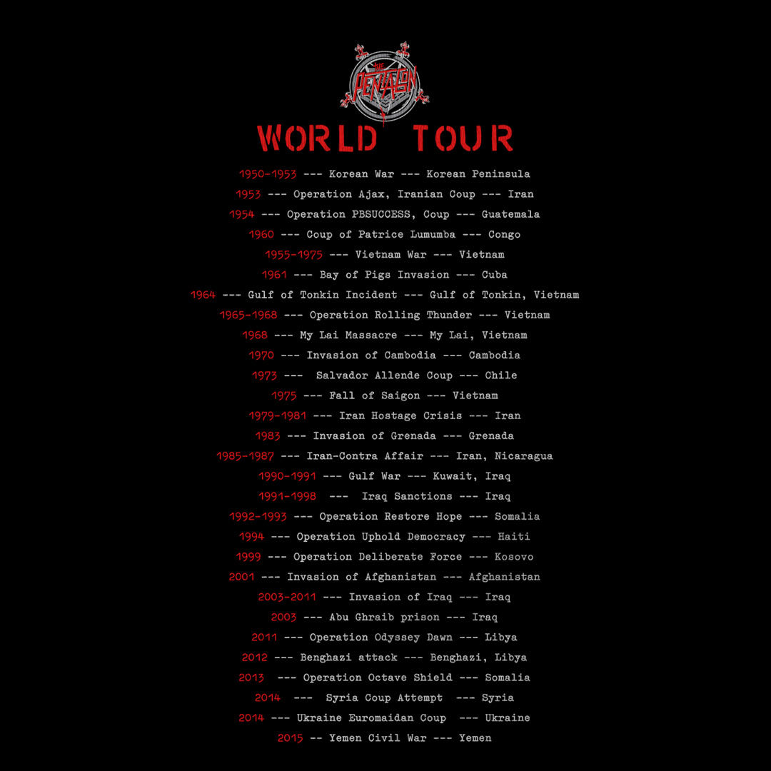 The Pentagon Death Metal World Tour Tri-Blend T-shirt