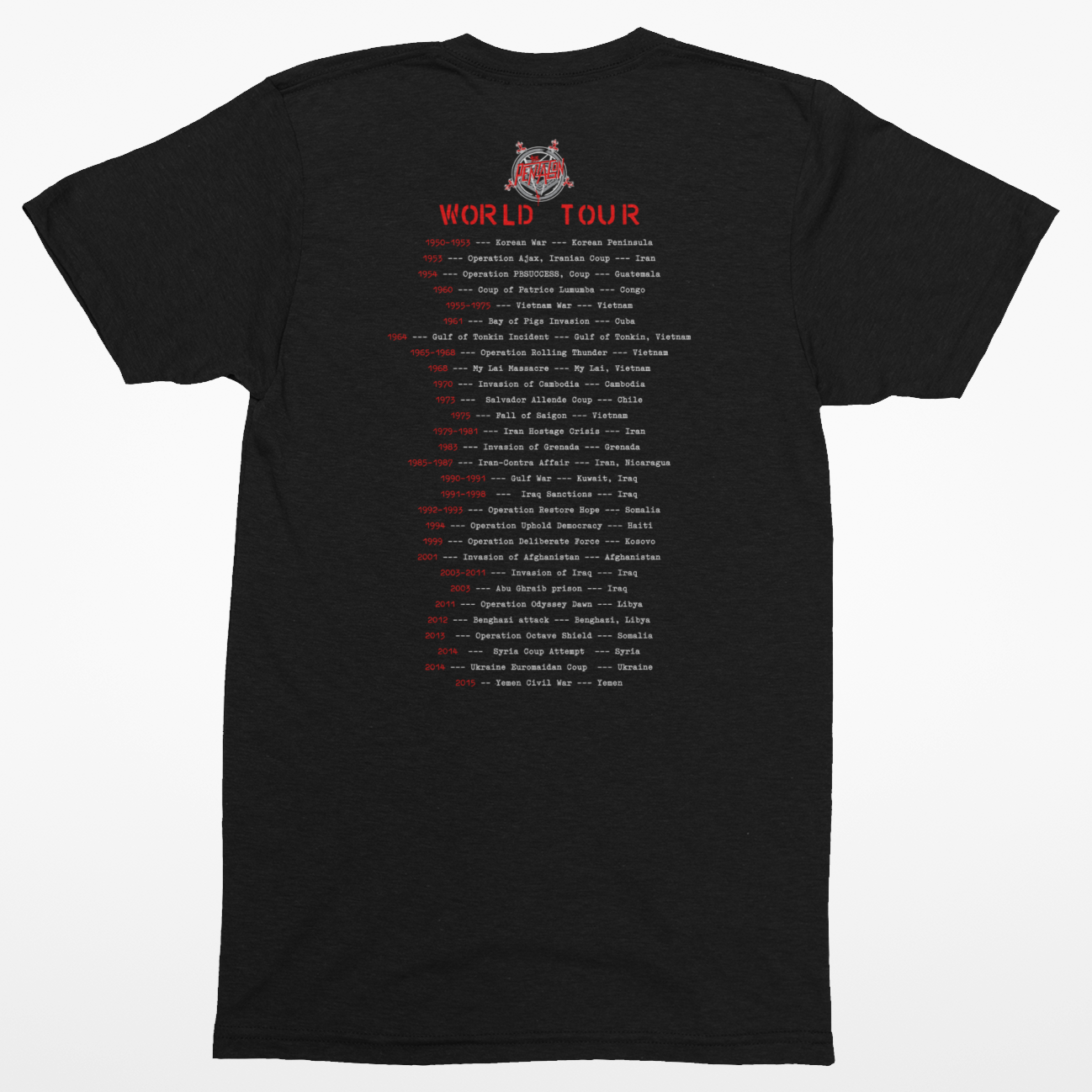 The Pentagon Death Metal World Tour T-Shirt