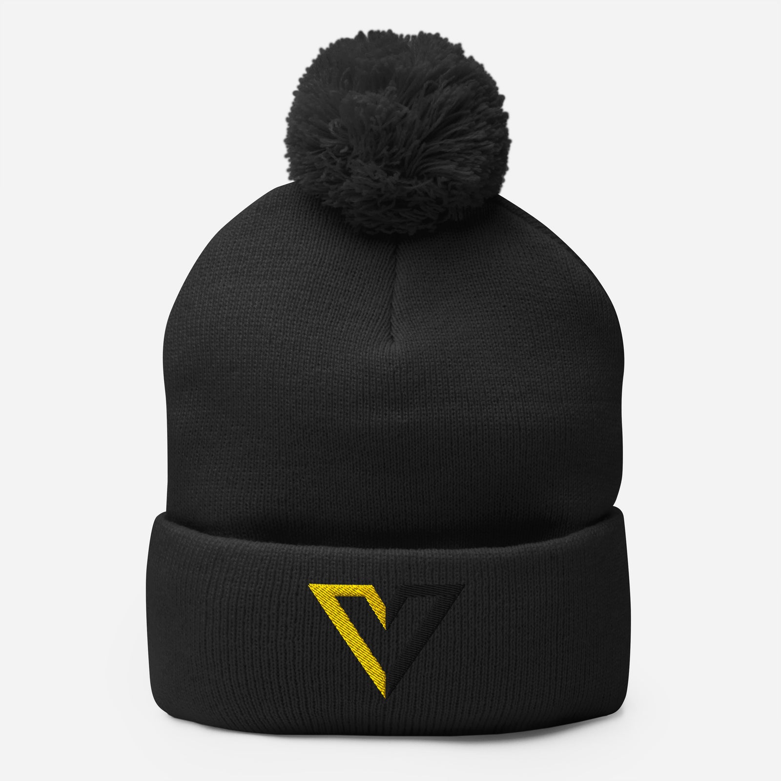  Voluntaryist V 3D Embroidered Pom Pom Beanie
