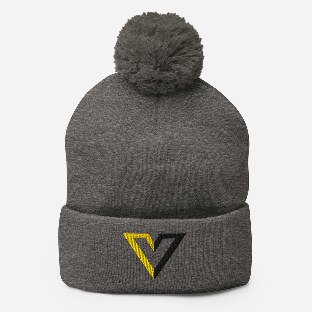  Voluntaryist V 3D Embroidered Pom Pom Beanie