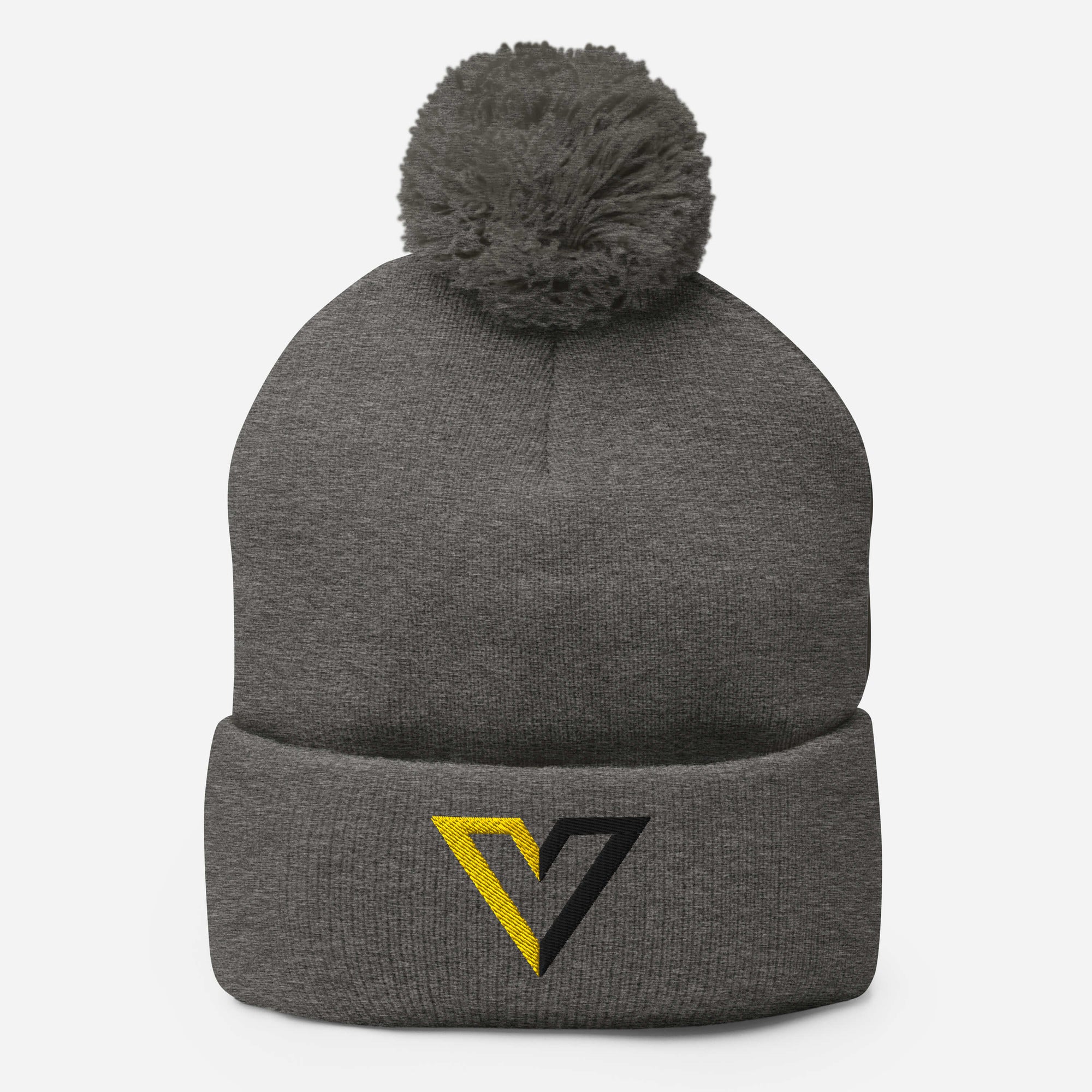  Voluntaryist V 3D Embroidered Pom Pom Beanie