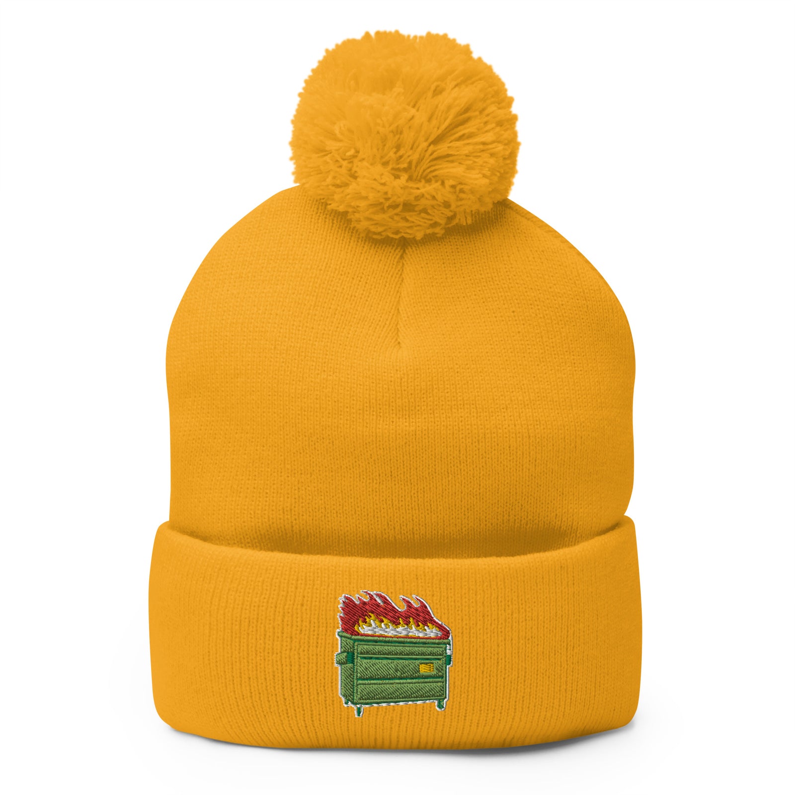 Dumpster Fire Pom-Pom Beanie