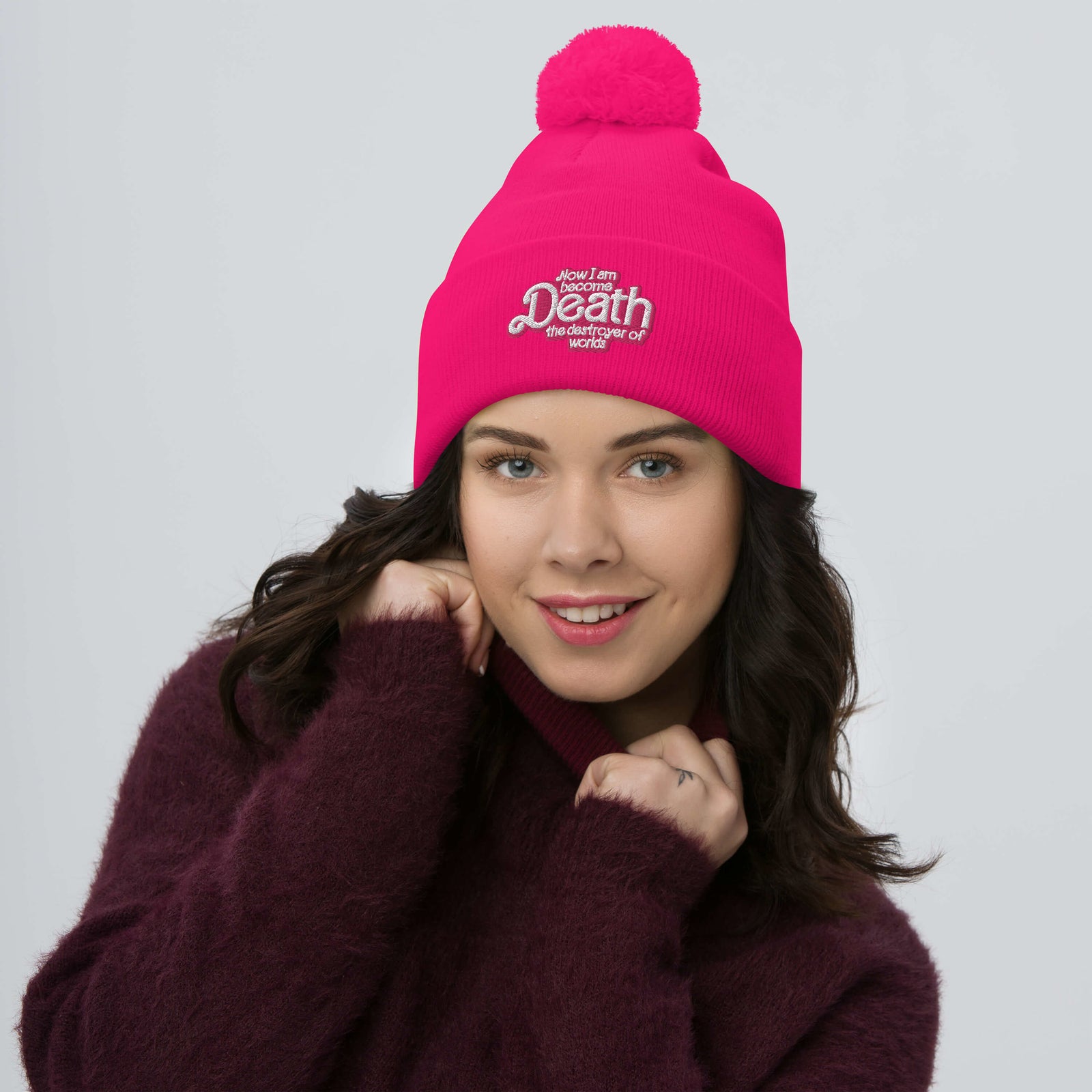 Barbenheimer Pom-Pom Beanie