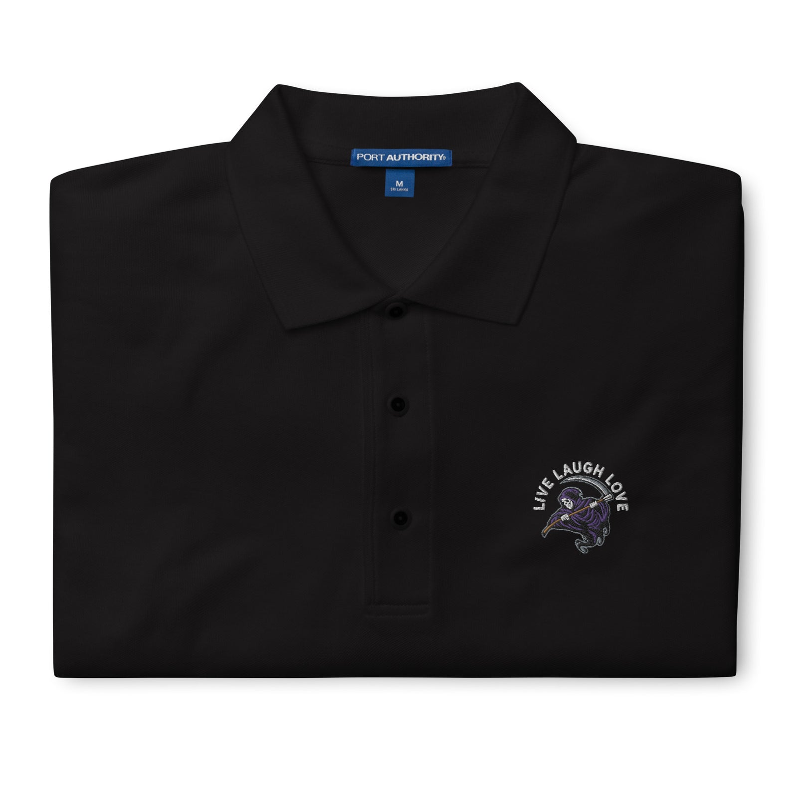 Live Laugh Love Reaper Men's Premium Polo