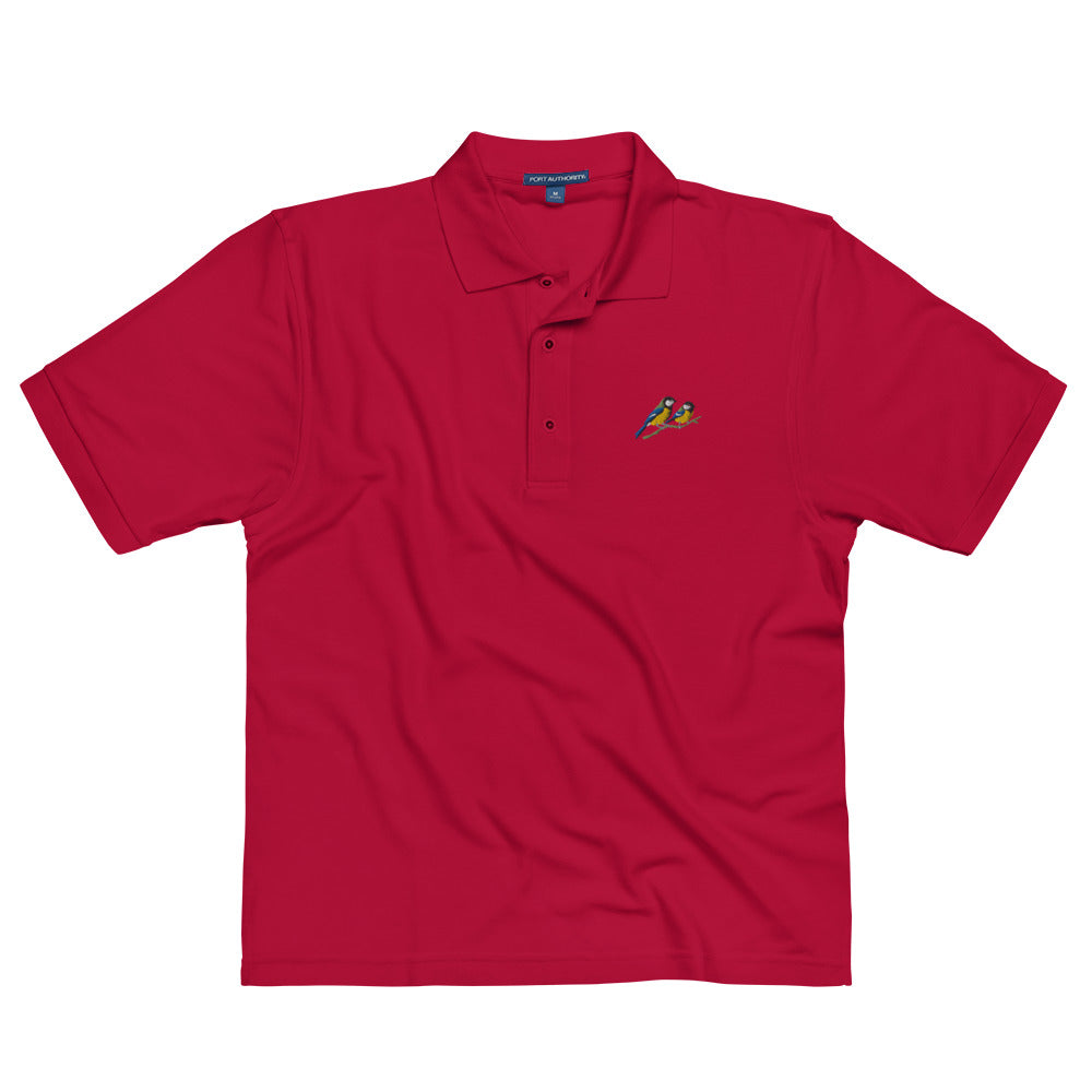 A Pair of Great Tits Men's Premium Polo
