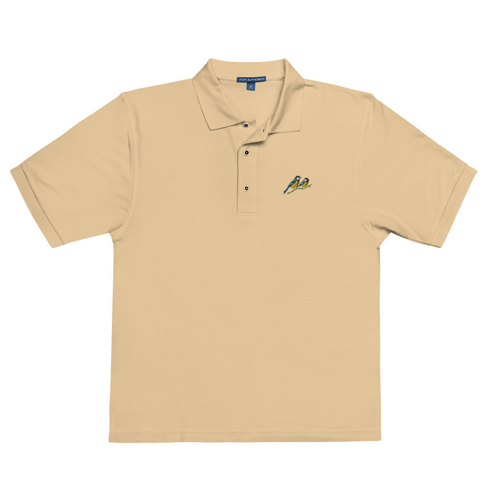 A Pair of Great Tits Men's Premium Polo