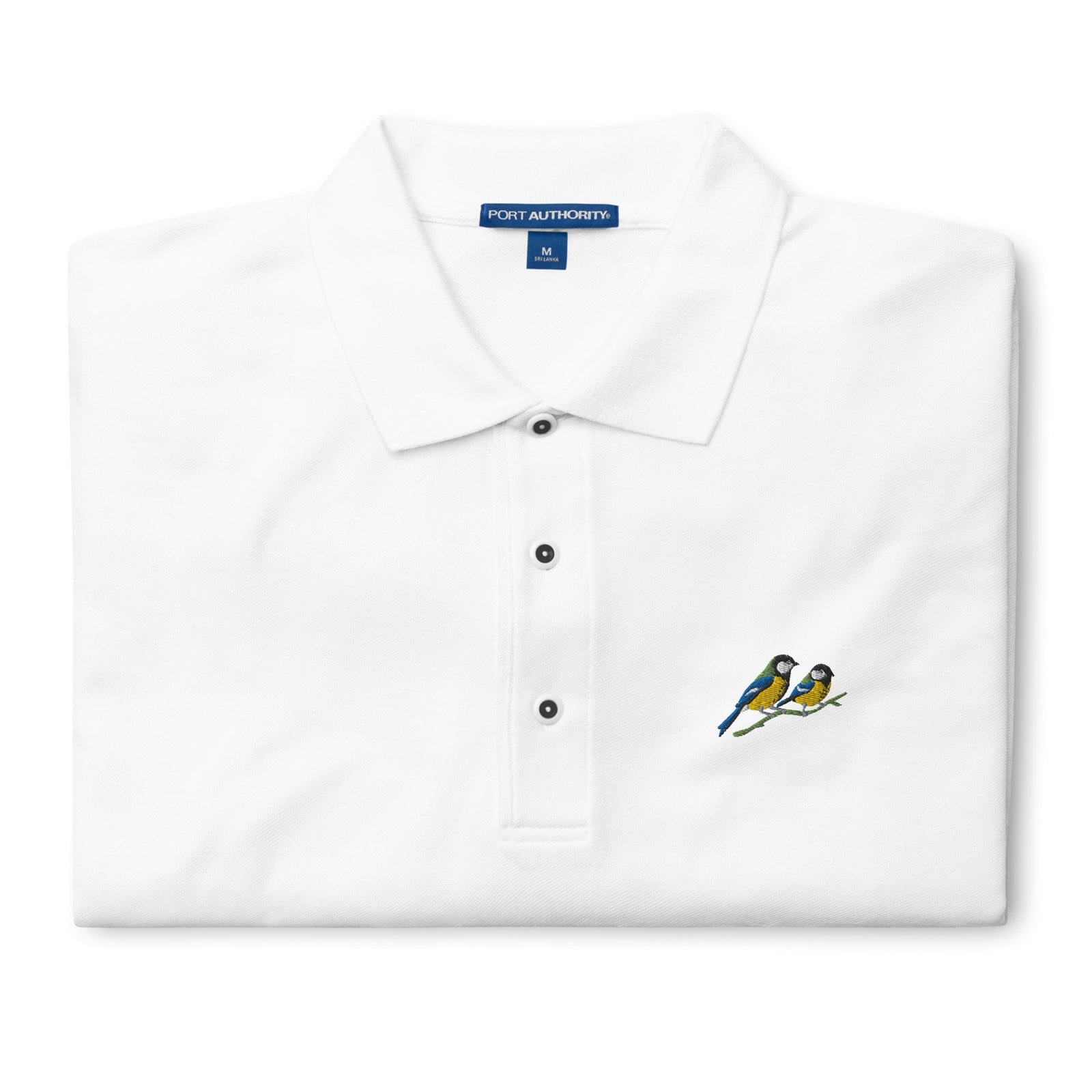 A Pair of Great Tits Men's Premium Polo