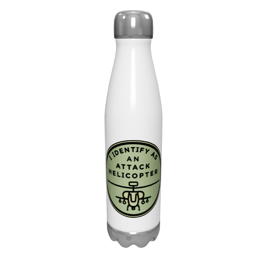 I Identify as an Attack Helicopter Stainless Steel Water Bottle