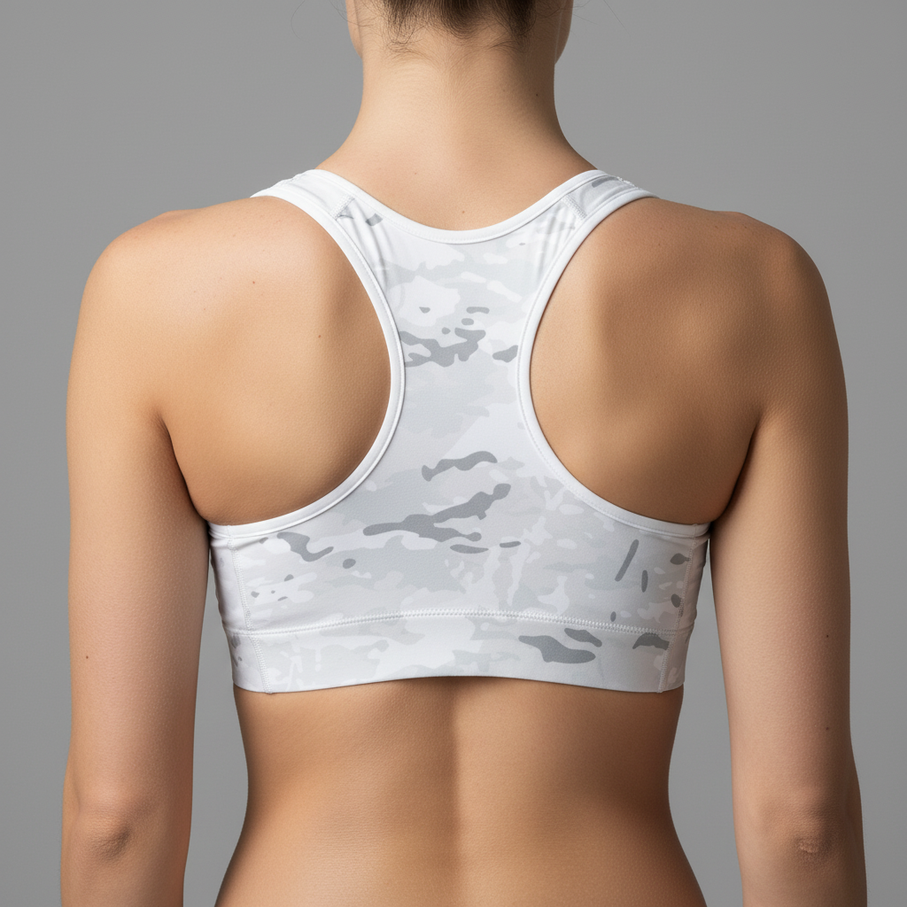 White Camouflage Sports bra