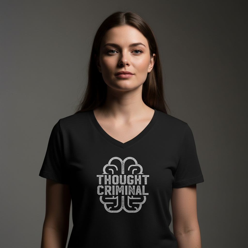 Thought Criminal Women’s Relaxed V-neck T-shirt
