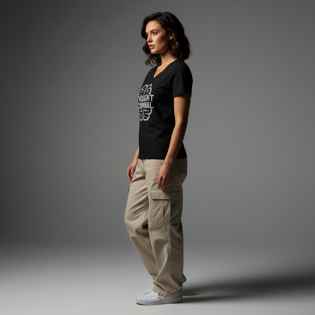 Thought Criminal Women’s Relaxed V-neck T-shirt