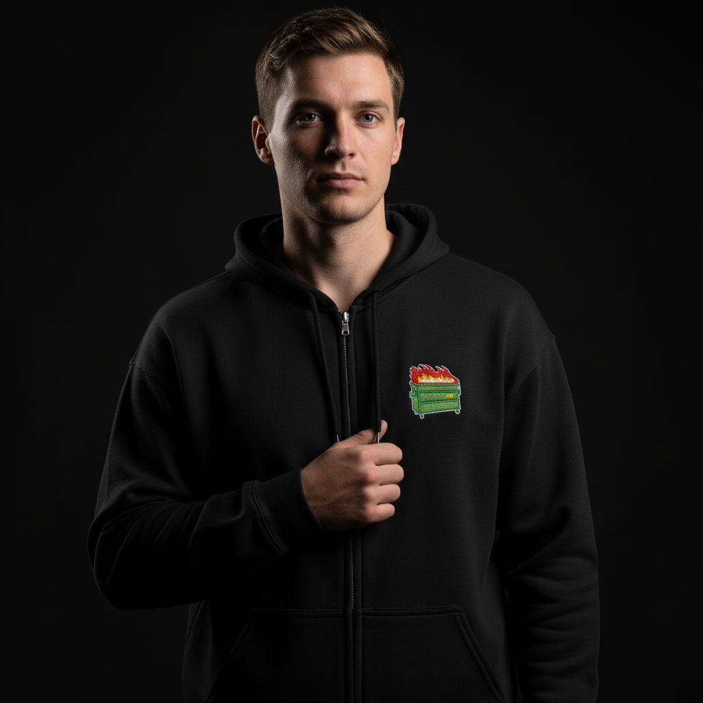 Dumpster Fire Zip Hoodie