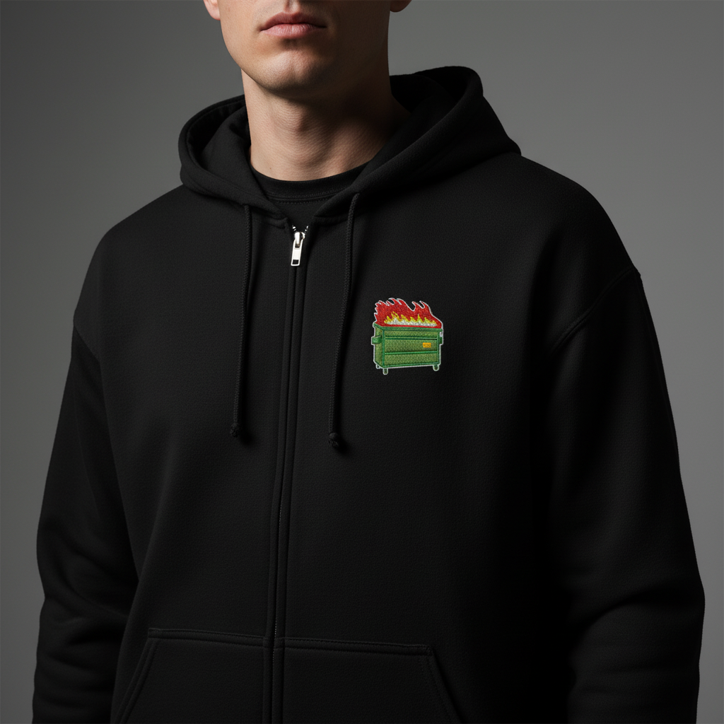 Dumpster Fire Zip Hoodie